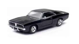 Dodge  - 1969 black - 1:25 - New Ray - newray71893bk | Toms Modelautos