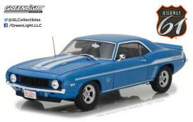 Chevrolet  - Yenko 427 Camaro F&F 1969 LeMans blue/white - 1:18 - Highway 61 - hwy18001 | Toms Modelautos