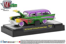 Chevrolet  - 1957 green/purple - 1:64 - M2 Machines - 32500WC13A - M2-32500WC13A | Toms Modelautos