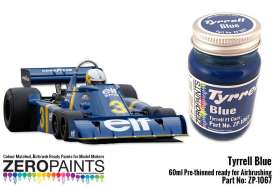 Zero Paints Paint - Tyrrell Blue - Zero Paints - ZP1067 | Toms Modelautos