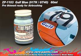Zero Paints Paint - Gulf Blue - Zero Paints - ZP1103 | Toms Modelautos