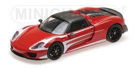 Porsche  - 2015 red/white - 1:43 - Minichamps - 410062135 - mc410062135 | Toms Modelautos