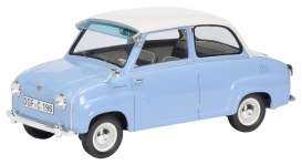 Goggomobil  - blue/white - 1:18 - Schuco - 0096 - schuco0096 | Toms Modelautos