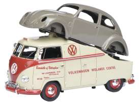 Volkswagen  - creme/red/grey - 1:43 - Schuco - 9019 - schuco9019 | Toms Modelautos