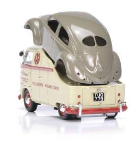 Volkswagen  - creme/red/grey - 1:43 - Schuco - 9019 - schuco9019 | Toms Modelautos