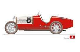 Bugatti  - T35 *Switzerland* 1924 red/white - 1:18 - CMC - 100-012 - cmcB012 | Toms Modelautos