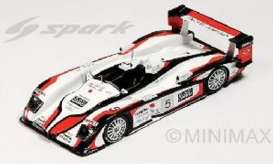 Audi  - R8 2004 white/red - 1:43 - Spark - 43LM04 - spa43LM04 | Toms Modelautos