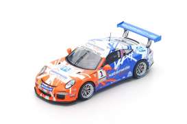 Porsche  - 2016 blue/orange - 1:43 - Spark - UK001 - spaUK001 | Toms Modelautos