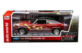 Chevrolet  - Chevelle SS396 Hardtop 1971 maroon/flames - 1:18 - Auto World - amm1108 - AMM1108 | Toms Modelautos