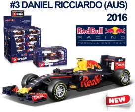 Red Bull Racing  Renault - 2016 blue/red/yellow - 1:43 - Bburago - 38025R - bura38025R | Toms Modelautos