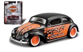 Volkswagen  - Beetle black/orange - 1:64 - Maisto - 15380-04005 - mai15380-04005 | Toms Modelautos