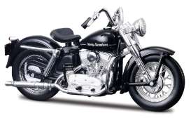 Harley Davidson  - 1952 black - 1:18 - Maisto - 11075 - mai11075 | Toms Modelautos