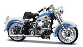 Harley Davidson  - 1958 blue - 1:18 - Maisto - 09193 - mai09193 | Toms Modelautos