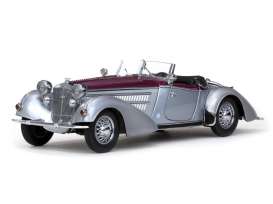 Horch  - 1939 silver/dark red - 1:18 - SunStar - 2402 - sun2402 | Toms Modelautos