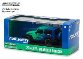 Jeep  - 2014 green/blue - 1:43 - GreenLight - 86090 - gl86090 | Toms Modelautos