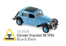 Citroen - 1934 blue/black - 1:87 - Norev - nor153028 | Tom's Modelauto's Citroen - 1934 blue/black - 1:87 - Norev - nor153028 | Tom's Modelauto's