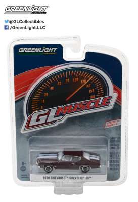Chevrolet  - 1970 black cherry - 1:64 - GreenLight - 13190C - gl13190C | Toms Modelautos