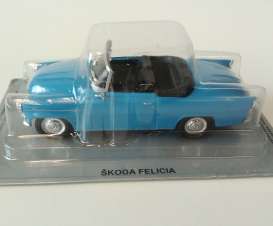 Skoda  - Felicia cabrio 1960 blue - 1:43 - Magazine Models - PCskodaFelicia - MagPCskodaFelicia | Toms Modelautos