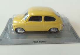 Fiat  - 600 yellow - 1:43 - Magazine Models - PCfi600y - magPCfi600y | Toms Modelautos