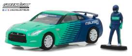 Nissan - GT-R Falken Tire 2015 green/blue - 1:64 - GreenLight - 97020D - gl97020D | Toms Modelautos Nissan - GT-R Falken Tire 2015 green/blue - 1:64 - GreenLight - 97020D - gl97020D | Toms Modelautos