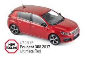 Peugeot  - 2017 ultimate red - 1:43 - Norev - 473815 - nor473815 | Toms Modelautos