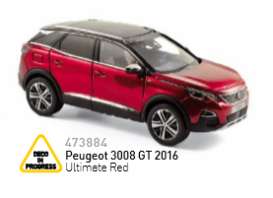 Peugeot  - 2016 ultimate red - 1:43 - Norev - 473884 - nor473884 | Toms Modelautos