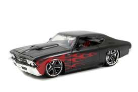 Chevrolet  - 1969 black/red - 1:24 - Jada Toys - 90056bkr - jada90056bkr | Toms Modelautos