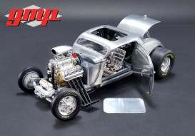 Ford - Blown Altered Coupe 1934 raw steel - 1:18 - GMP - gmp18880 | Tom's Modelauto's Ford - Blown Altered Coupe 1934 raw steel - 1:18 - GMP - gmp18880 | Tom's Modelauto's