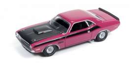 Dodge  - 1970 pink with black graphics - 1:64 - Auto World - 64032A4 - AW64032A4 | Toms Modelautos