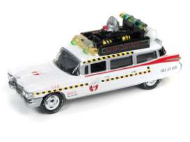 Cadillac  - Ecto 1A *Ghostbusters* 1959 white/red - 1:64 - Johnny Lightning - ss004 - jlss004 | Toms Modelautos