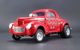 Willys  - 1941 red - 1:18 - Acme Diecast - 1800908 - acme1800908 | Toms Modelautos