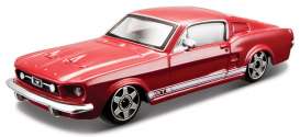 Ford  - Mustang GT 1967 red - 1:43 - Bburago - 30215R - bura30215R | Toms Modelautos