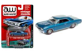 Chevrolet - 1967 blue - 1:64 - Auto World - 64132A - AW64132A | Tom's Modelauto's Chevrolet - 1967 blue - 1:64 - Auto World - 64132A - AW64132A | Tom's Modelauto's