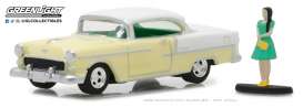 Chevrolet - Bel Air 1955 light yellow/white - 1:64 - GreenLight - gl97030B | Tom's Modelauto's Chevrolet - Bel Air 1955 light yellow/white - 1:64 - GreenLight - gl97030B | Tom's Modelauto's