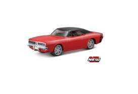 Dodge  - Charger R/T 1969 red/black - 1:64 - Bburago - 59061 - bura59061 | Toms Modelautos