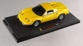Ferrari  - 1970 yellow - 1:18 - Hotwheels Elite - mvN2045 - hwmvN2045 | Toms Modelautos
