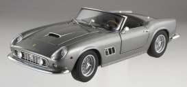 Ferrari  - 1960 silver w/black interior - 1:18 - Hotwheels Elite - mvp9896 - hwmvp9896 | Toms Modelautos