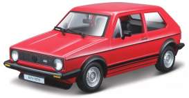 Volkswagen  - 1979 red - 1:24 - Bburago - 21089r - bura21089r | Toms Modelautos