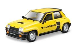 Renault  - 5 turbo 1982 yellow - 1:24 - Bburago - 21088y - bura21088y | Toms Modelautos