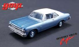 Chevrolet - Nova 1970 blue with white roof - 1:43 - GMP - gmp14308 | Tom's Modelauto's Chevrolet - Nova 1970 blue with white roof - 1:43 - GMP - gmp14308 | Tom's Modelauto's