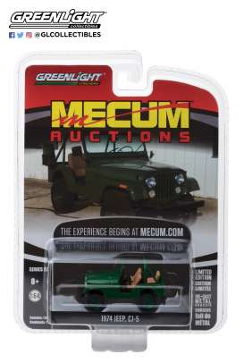 Jeep  - CJ-5 1974 green - 1:64 - GreenLight - 37140D - gl37140D | Toms Modelautos