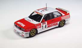 BMW  - M3 E30 #9 1988 red/white - 1:24 - Beemax - bmx24016 | Toms Modelautos