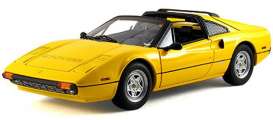 Ferrari  - 1977 yellow w/black interior - 1:18 - Hotwheels Elite - mvp9898 - hwmvp9898 | Toms Modelautos
