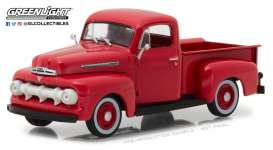 Ford  - F-1 1951 coral flame - 1:43 - GreenLight - 86316 - gl86316 | Toms Modelautos