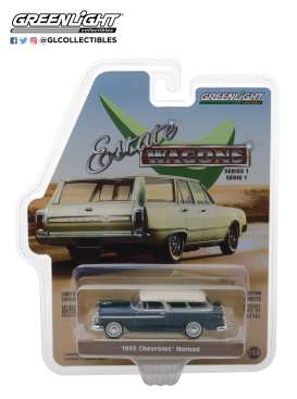 Chevrolet - 1955 glacier blue/shoreline blue - 1:64 - GreenLight - 29910A - gl29910A | Tom's Modelauto's Chevrolet - 1955 glacier blue/shoreline blue - 1:64 - GreenLight - 29910A - gl29910A | Tom's Modelauto's