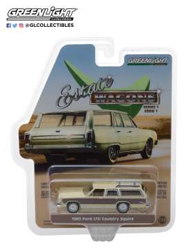 Ford  - LTD Country Squire 1985 light wheat/ wood - 1:64 - GreenLight - 29910F - gl29910F | Toms Modelautos