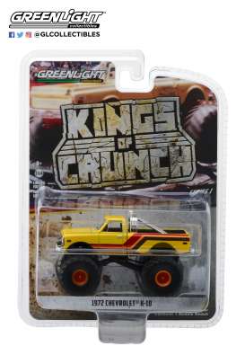 Chevrolet - K-10 Monster Truck 1972 yellow/orange/red/brown - 1:64 - GreenLight - 49010F - gl49010F | Tom's Modelauto's Chevrolet - K-10 Monster Truck 1972 yellow/orange/red/brown - 1:64 - GreenLight - 49010F - gl49010F | Tom's Modelauto's