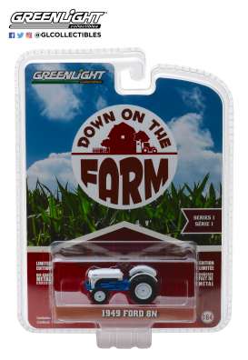 Ford - 8N Tractor 1949 white/blue - 1:64 - GreenLight - 48010B - gl48010B | Tom's Modelauto's Ford - 8N Tractor 1949 white/blue - 1:64 - GreenLight - 48010B - gl48010B | Tom's Modelauto's