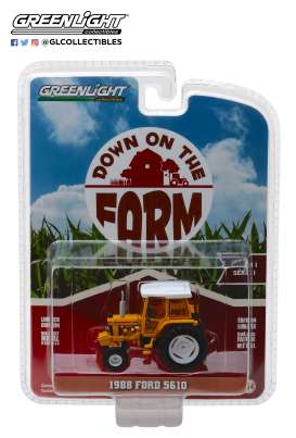 Ford - 5610 Tractor 1988 yellow/white/black - 1:64 - GreenLight - 48010D - gl48010D | Tom's Modelauto's Ford - 5610 Tractor 1988 yellow/white/black - 1:64 - GreenLight - 48010D - gl48010D | Tom's Modelauto's