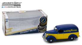 Chevrolet - Panel Truck 1939 blue/yellow - 1:24 - GreenLight - 18243 - gl18243 | Tom's Modelauto's Chevrolet - Panel Truck 1939 blue/yellow - 1:24 - GreenLight - 18243 - gl18243 | Tom's Modelauto's